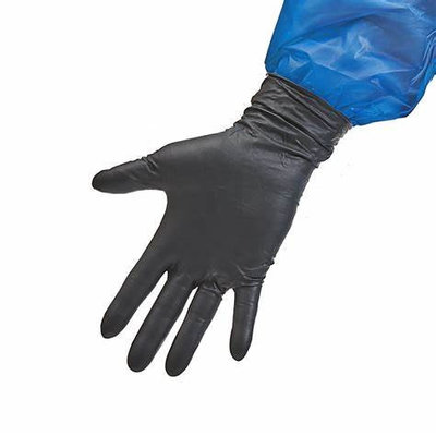LARGE BLACK NITRILE 8 MIL GLOVES